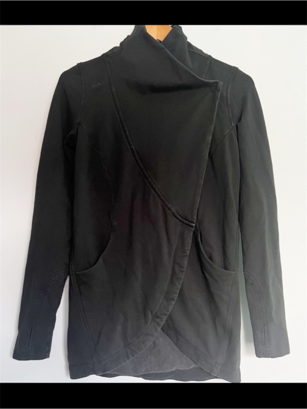 Lululemon That’s A Wrap French Terry Sweater Cardigan Black Size 4
